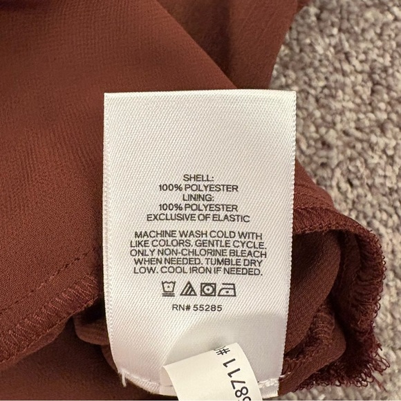 Express Womens Top Size XS V-Neck Faux Wrap Tie Waist Long Sleeves Lined NWT $54 - Picture 15 of 16